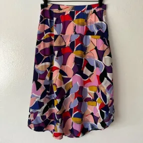 Anthropologie Maeve Ava Geo Print Multicolored Midi Skirt