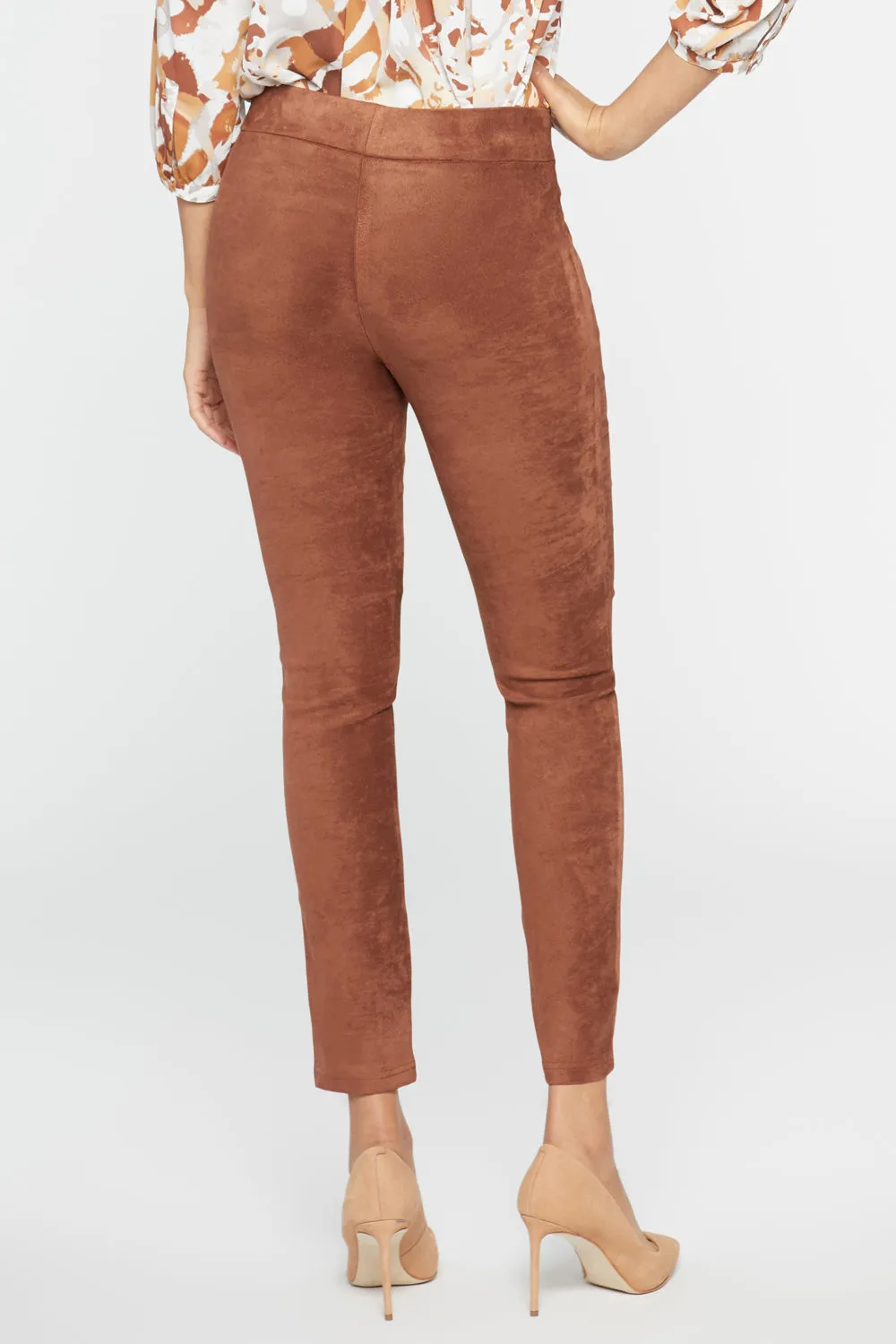 Basic Legging Pants In Petite - Coffee Bean