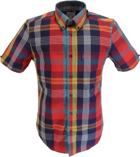 Ben Sherman Mens Scarlet Multi Check Shirts