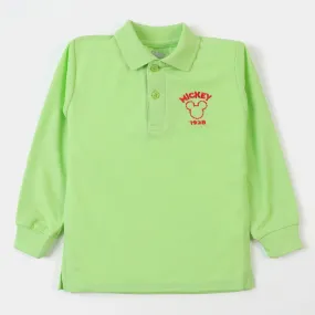 Boys Polo F/S T-Shirt- Sharp Green