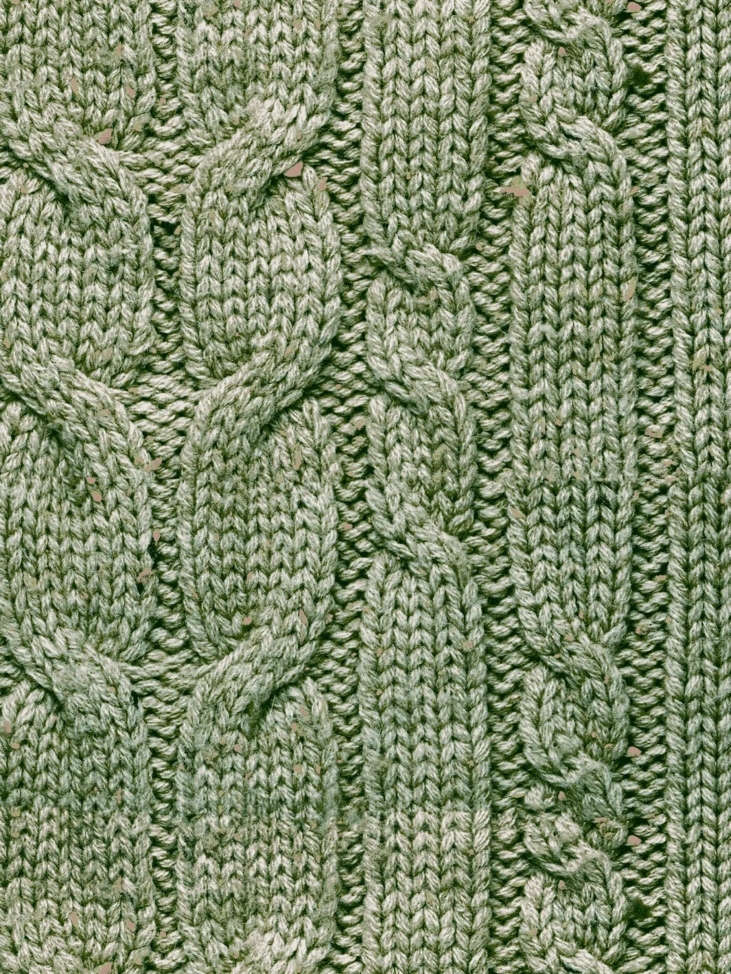 'Cable Knit' Wallpaper by Lingua Franca - Hunter Green