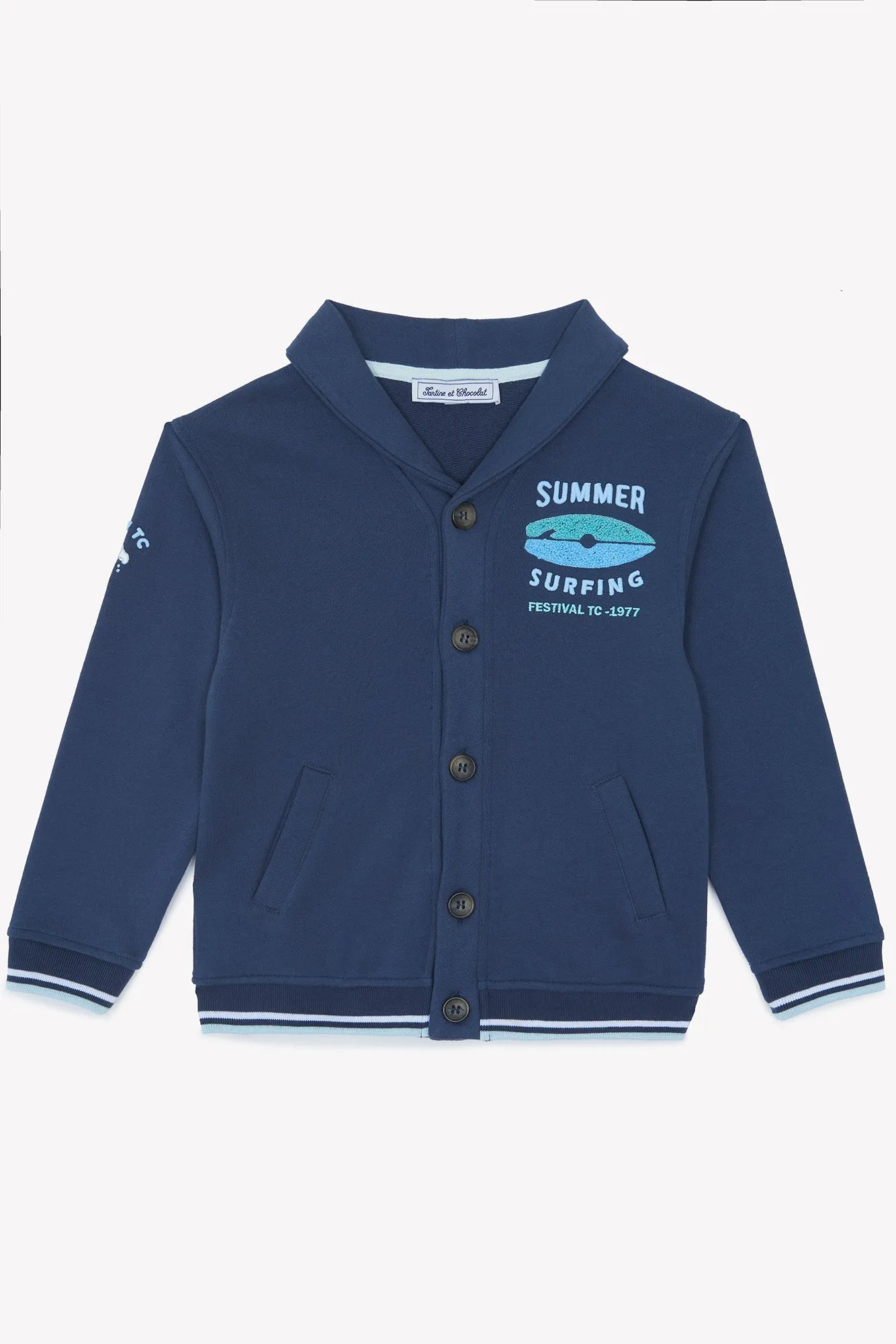 Cardigan - Navy Summer Surfing