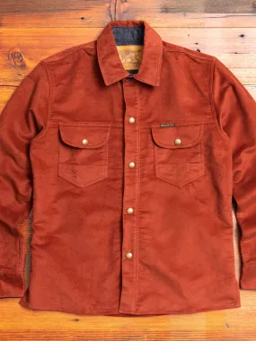 Copeland Moleskin Shirt in Rust