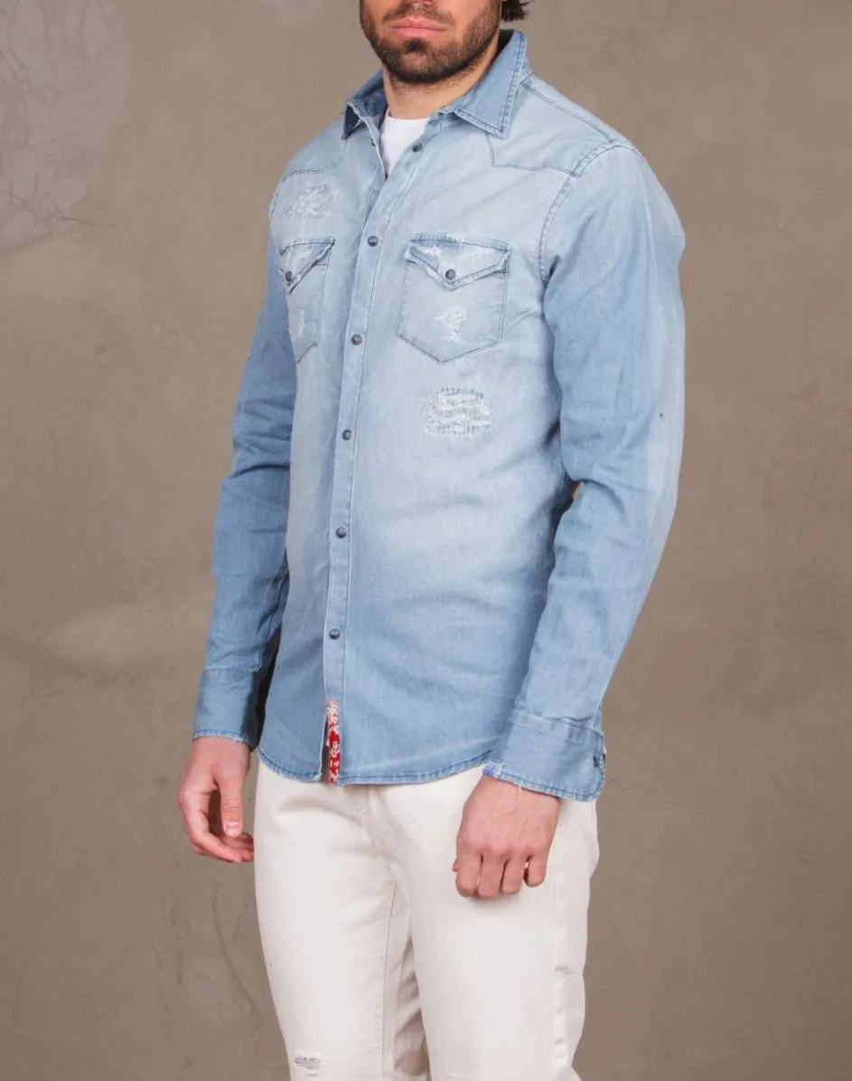 EN AVANCE CAMICIA DENIM UOMO  CK236 4452P