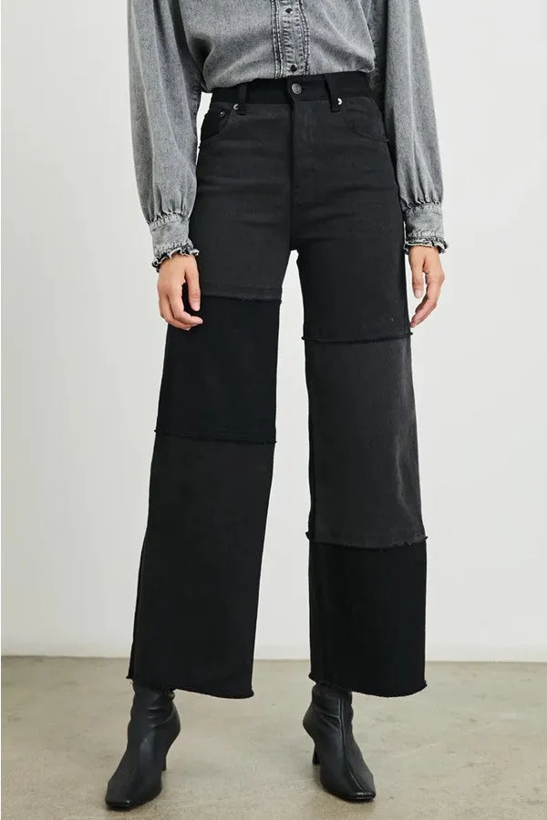 Getty Crop - Black Patchwork