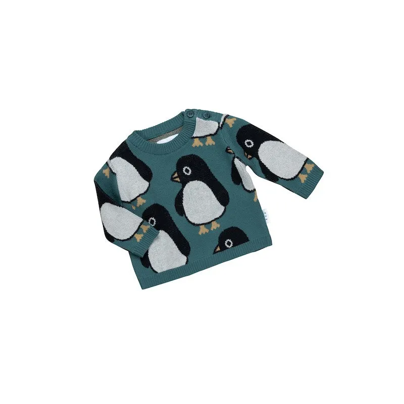 Huxbaby Penguin Knit Jumper