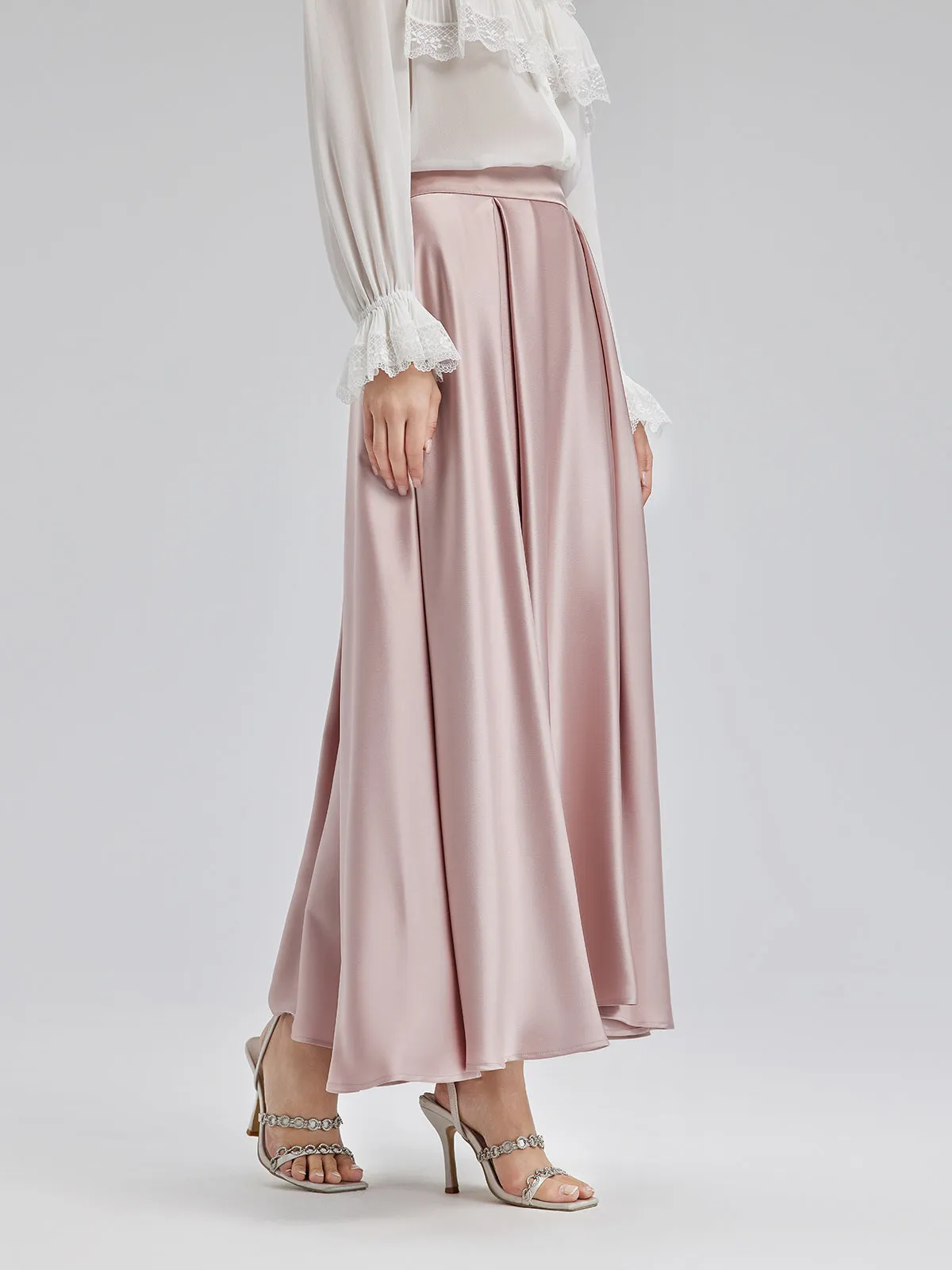 Italian Heavyweight Pink Acetate Skirt