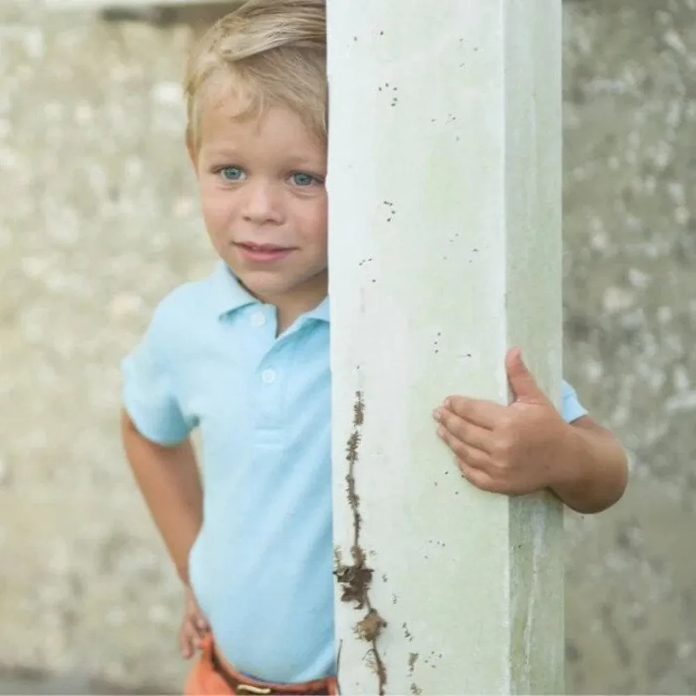 J. Bailey by Bailey Boys Henry Short Sleeve Polo Blue Jay