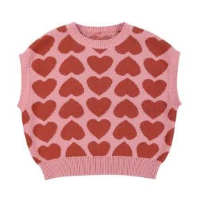 Jelly Mallow Heart Knit Vest