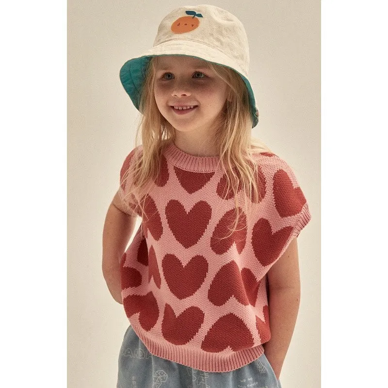 Jelly Mallow Heart Knit Vest