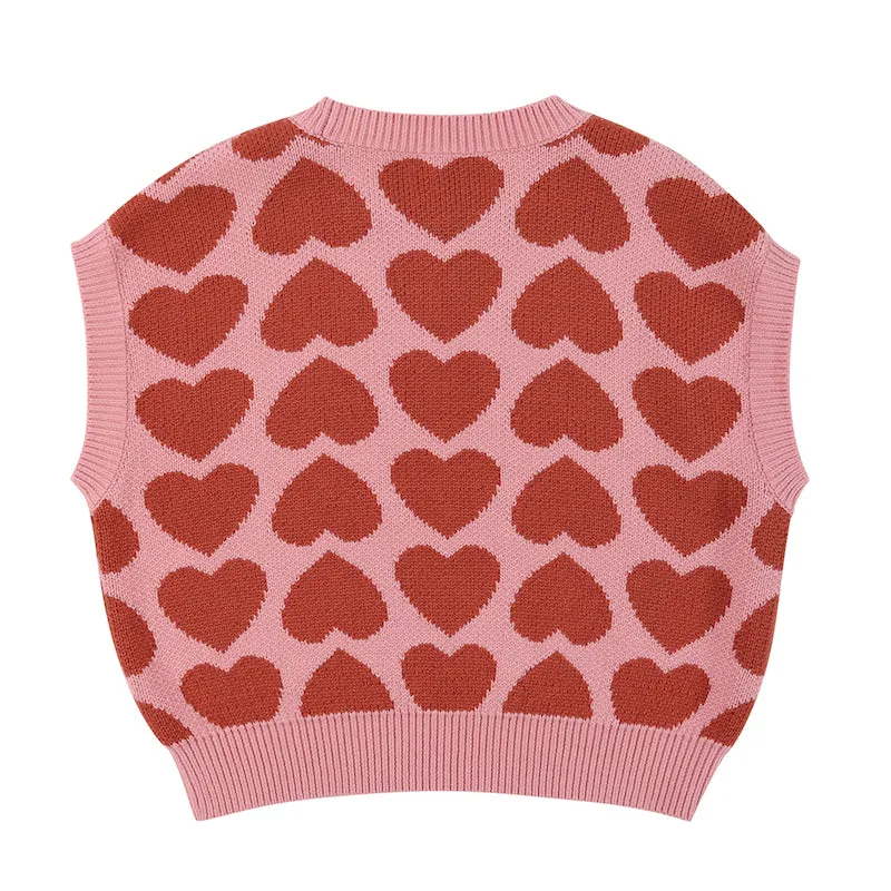 Jelly Mallow Heart Knit Vest