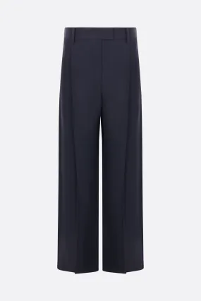 Loose Pleated Twill Trousers