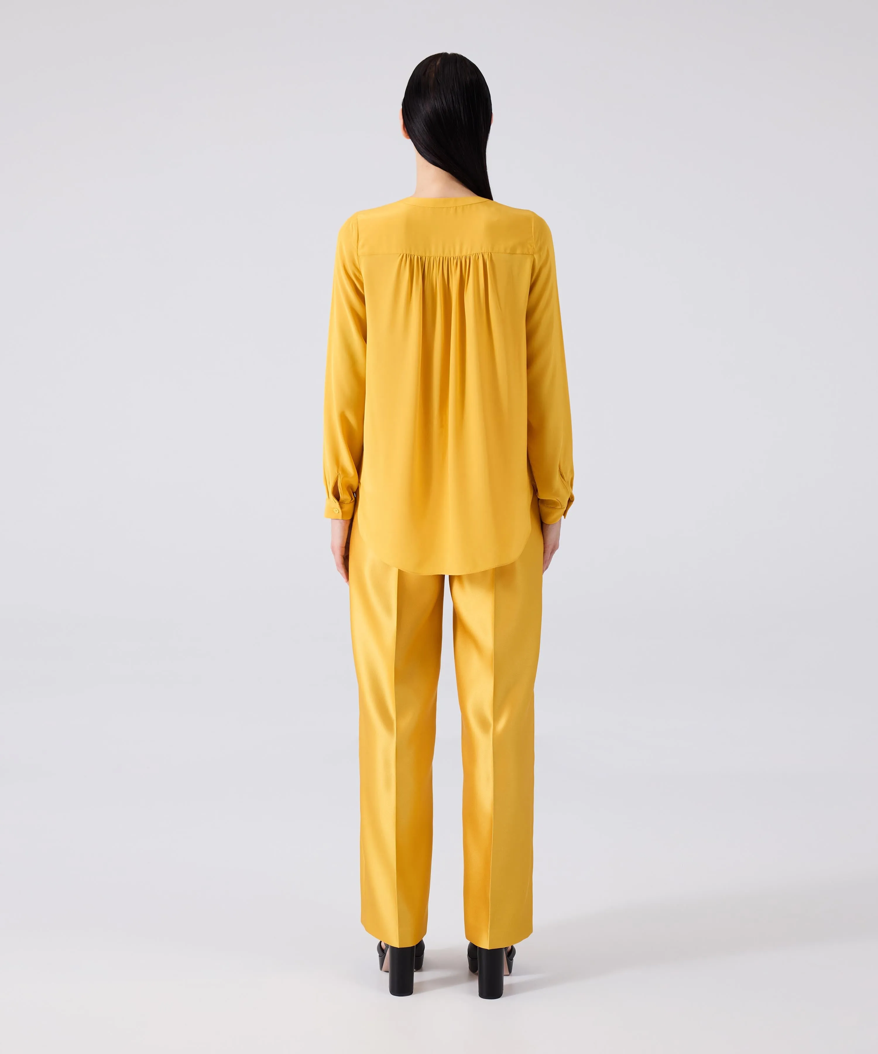 Machka Neck Tie Blouse
 Yellow