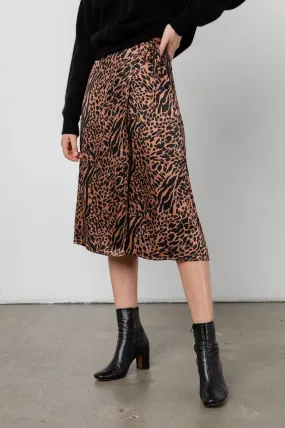 MAYFAIR - CINNAMON MIXED ANIMAL SKIRT