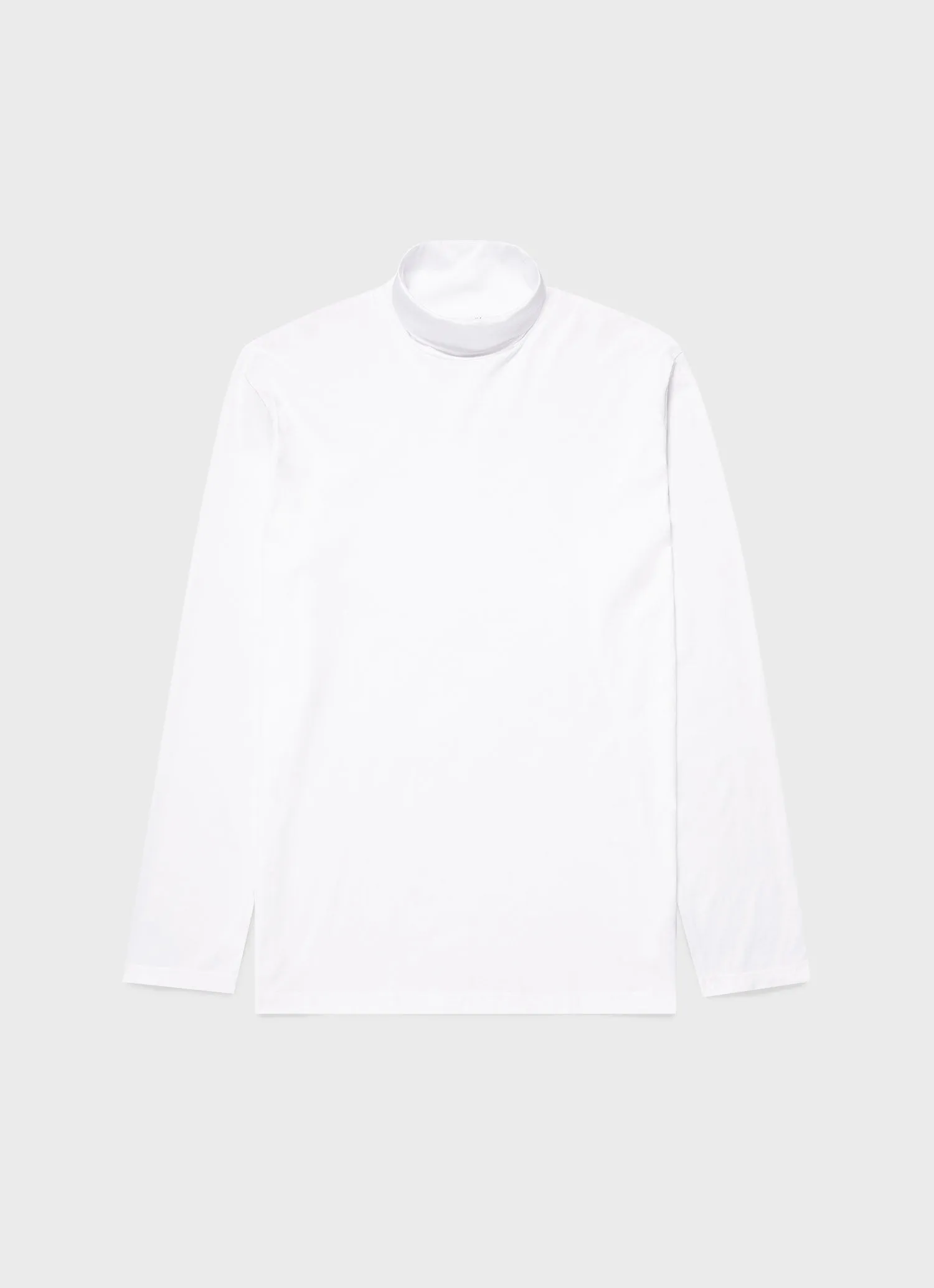 Men's Long Sleeve Roll Neck in White