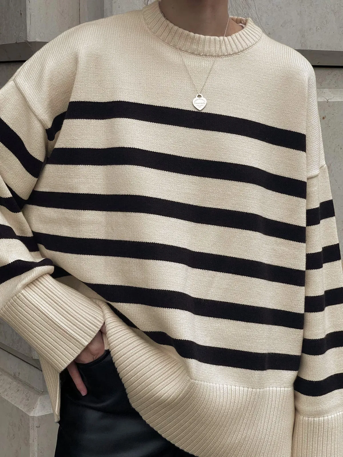 Parisian Charming Stripe Sweater