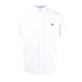 Paul Smith Tailored Zebra Badge Cotton Zebra Shirt White