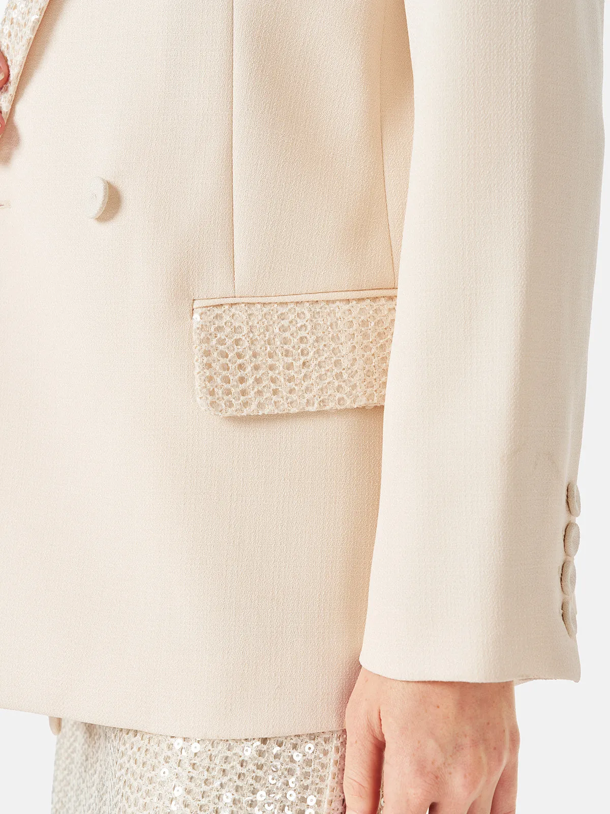 Pearl Oyster Patches Stitched Suit