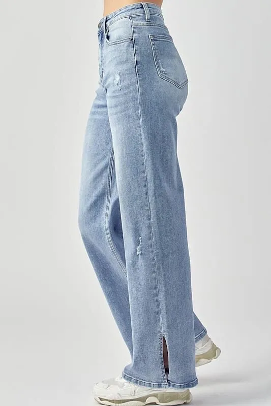 Split Hem Jeans - Bella Chic