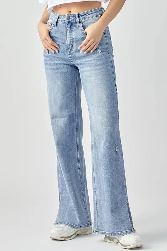 Split Hem Jeans - Bella Chic