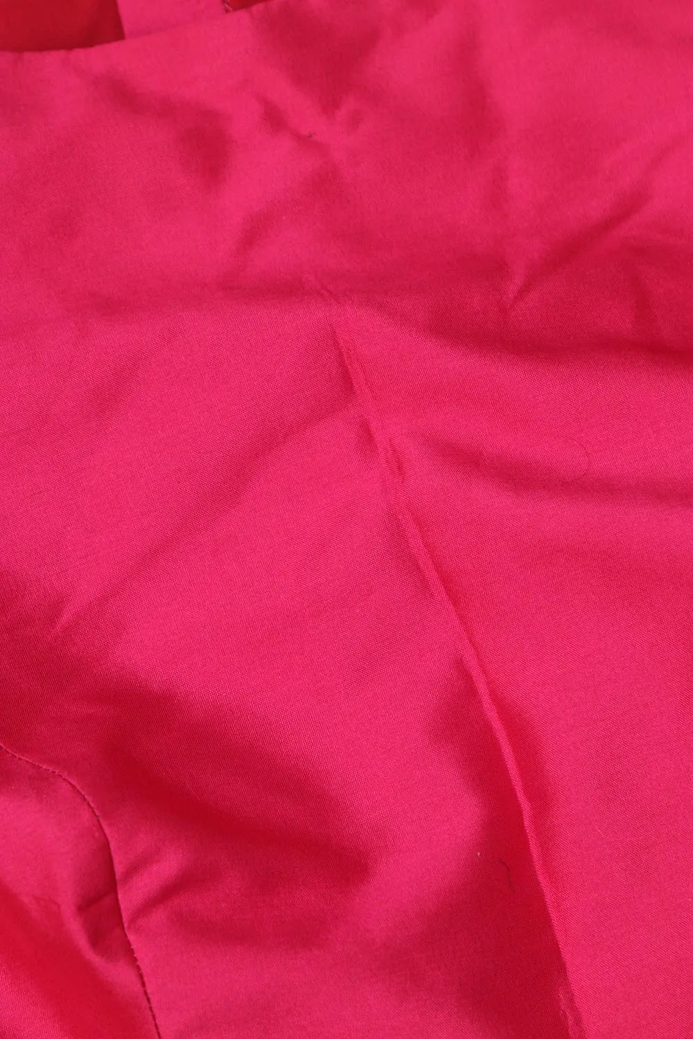 Stunning Pink Plain Silk Non Padded Blouse With Banarasi Border