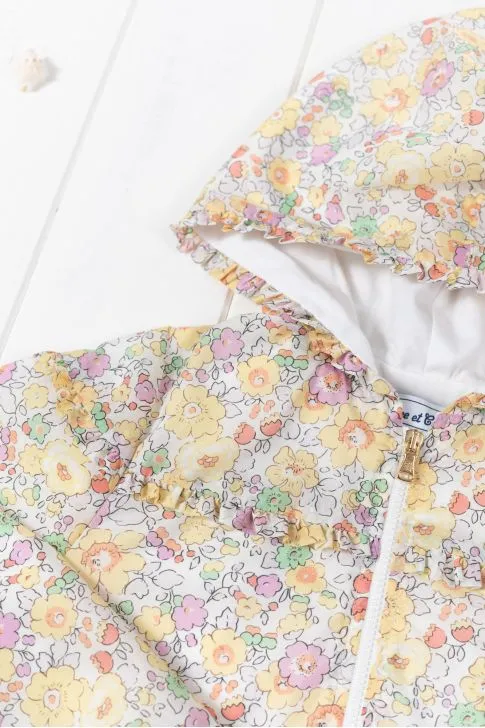 Windbreaker - Lemon water-repellent Liberty fabric